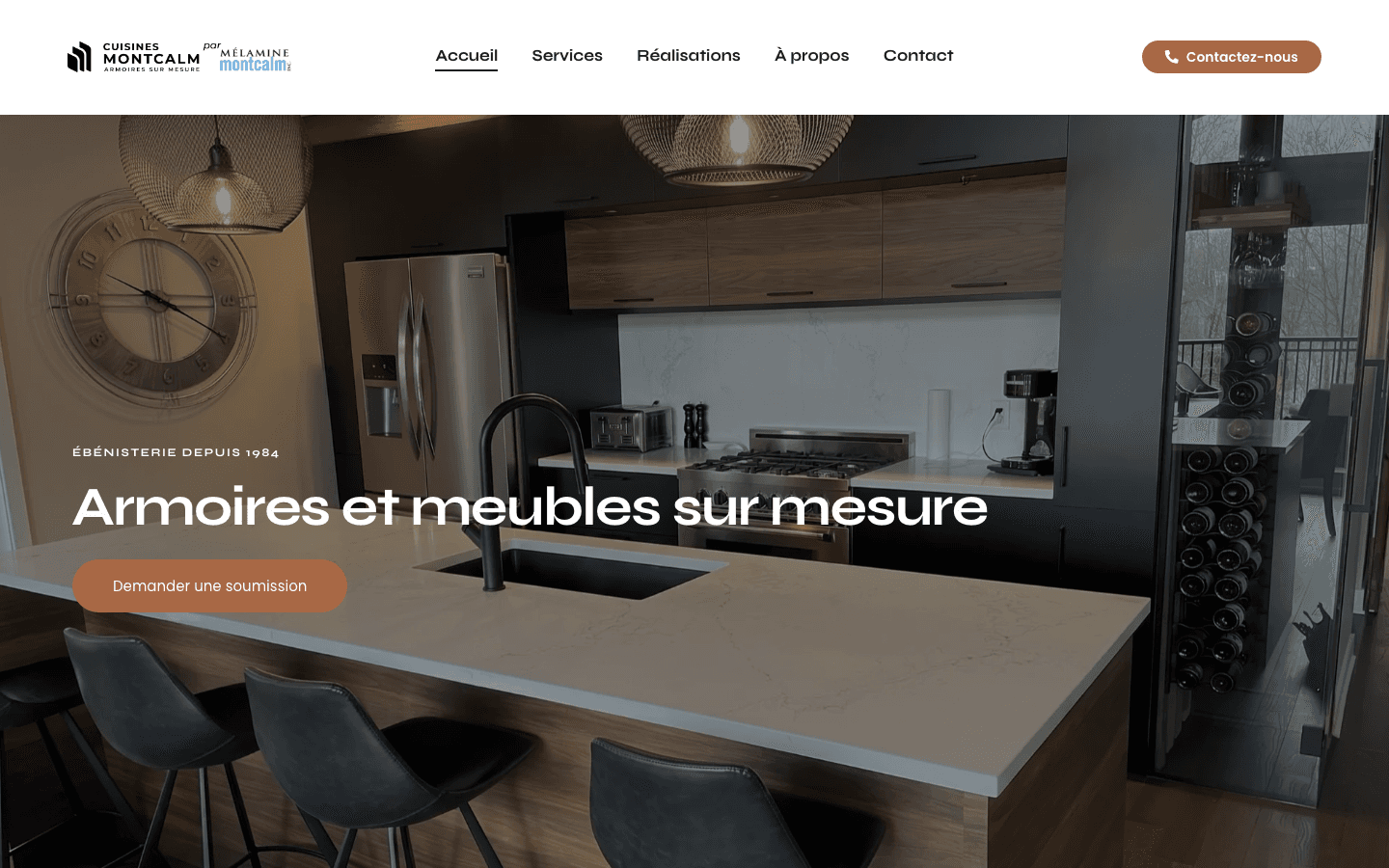 Cuisines Montcalm — desktop