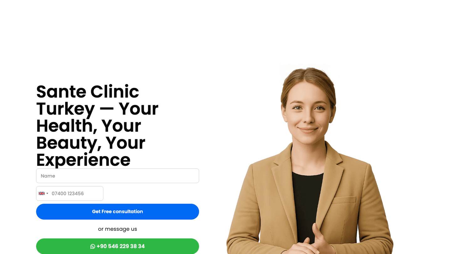Santé Clinic — desktop